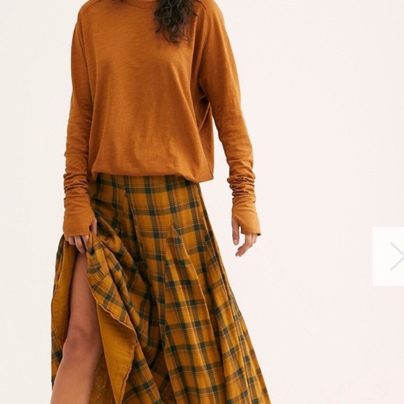 Free People Tops - FREE PEOPLE Arden Tee Rust Long Sleeve